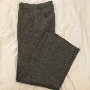 J. Crew grey tweed wide leg, high rise, trouser 4